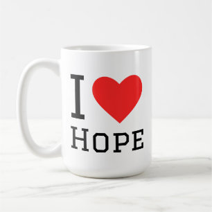 I love hope square sticker coffee mug