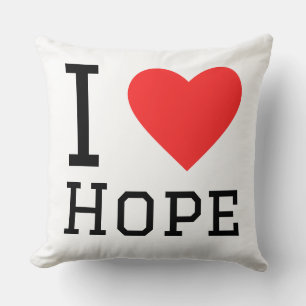 I love hope square sticker cushion