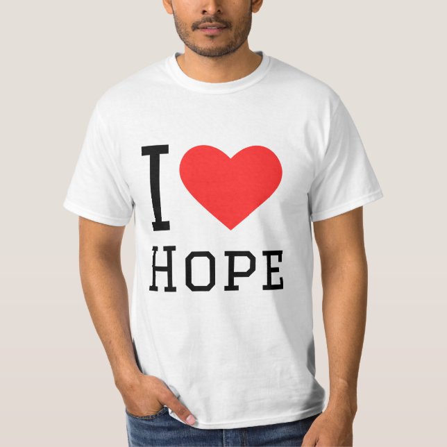 I love hope square sticker T-Shirt (Front)