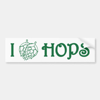 I LOVE HOPS BUMPERSTICKER BUMPER STICKER
