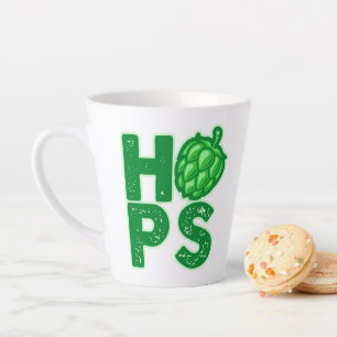 I Love Hops In Craft Beer Latte Mug