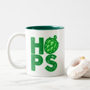 I Love Hops In Craft Beer Two-Tone Coffee Mug