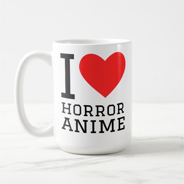 I love horror anime coffee mug (Left)