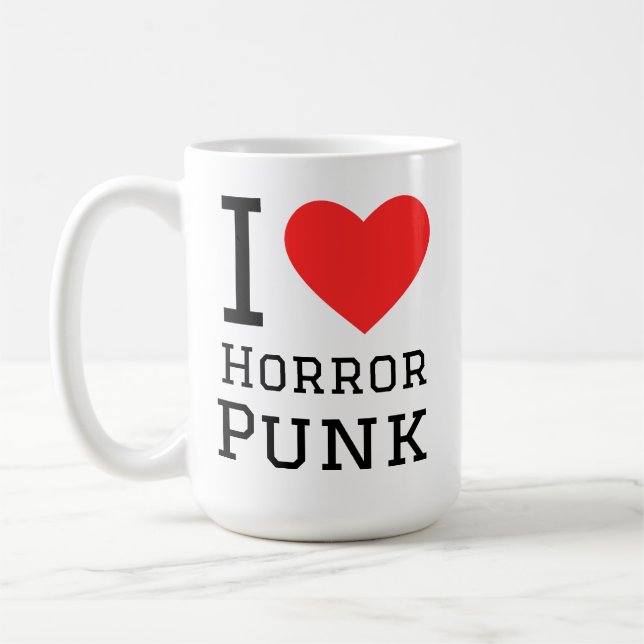 I love horror punk coffee mug (Left)