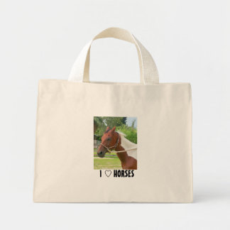 I Love Horses Back-to-School Mini Tote Bag