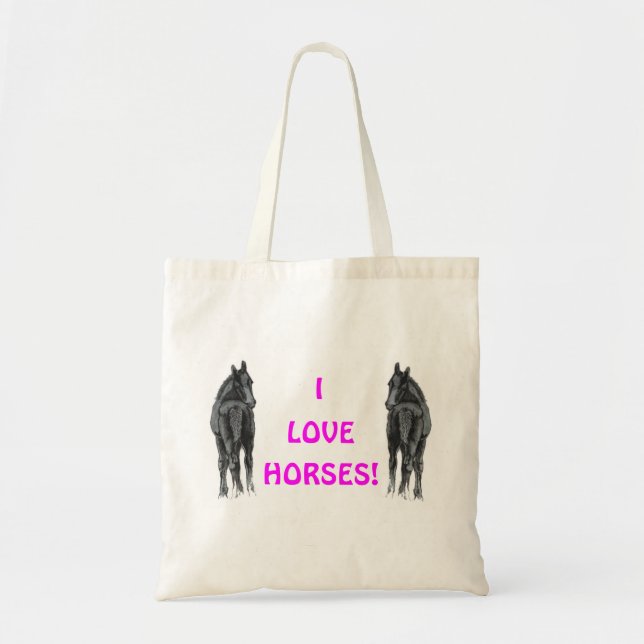 I Love Horses! Book Bag (Front)
