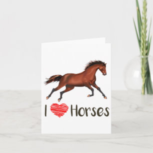 I Love Horses Horseback Riding Equestrian Gift Ide Card