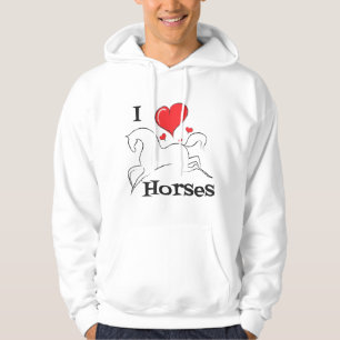 I Love Horses...I Heart Horses..T-Shirt Adult Chil Hoodie