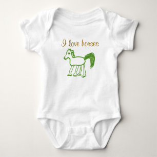 I Love Horses Infant Shirt