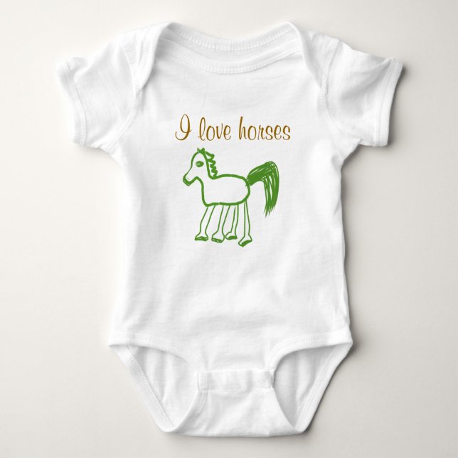 I Love Horses Infant Shirt (Front)