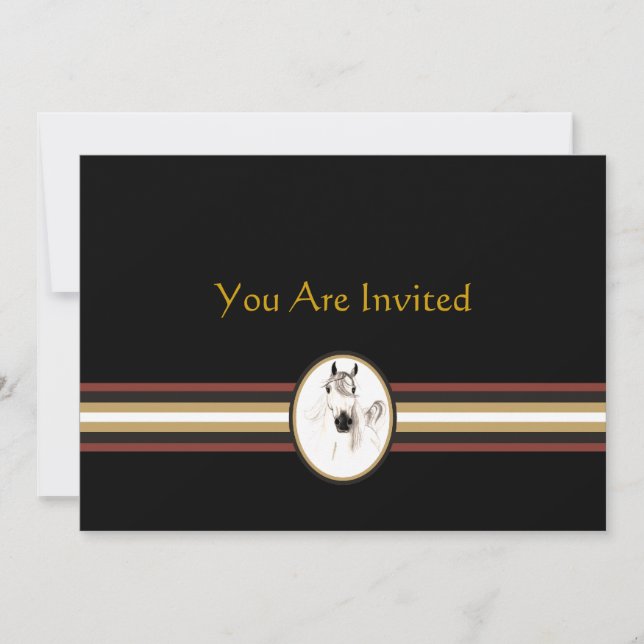 I Love Horses Invitation (Front)