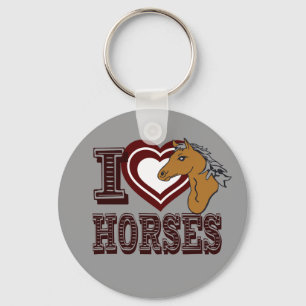 I love Horses Key Ring