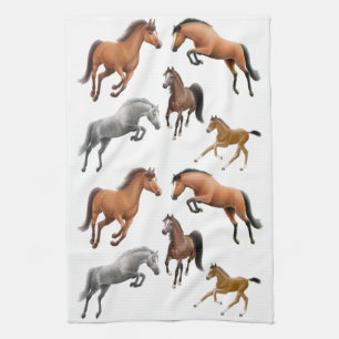 I Love Horses Kitchen Towel
