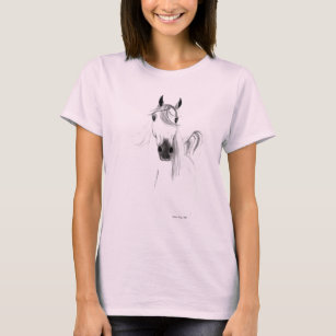 I Love Horses Ladies Baby Doll Fitted T-Shirt