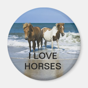 I LOVE HORSES MAGNET