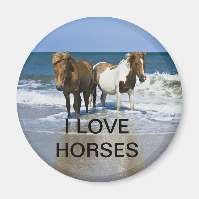 I LOVE HORSES MAGNET (Front)