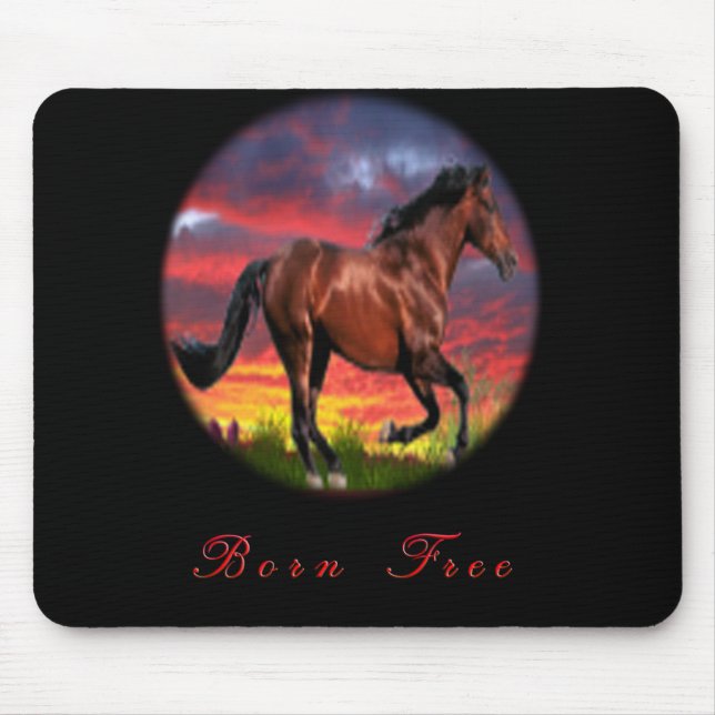 I love Horses Mouse Pad (Front)
