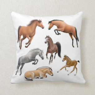 I Love Horses Pillow