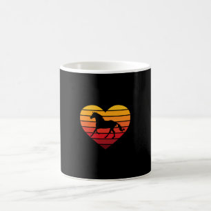 I Love Horses Retro Heart Coffee Mug
