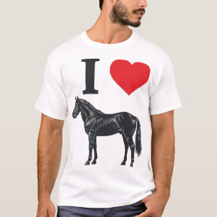 I Love Horses Vintage Engraving Shirt Design_1