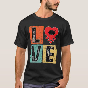 I Love Horseshoe Crab Animal Lover Valentine's Day T-Shirt