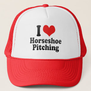 I Love Horseshoe Pitching Trucker Hat