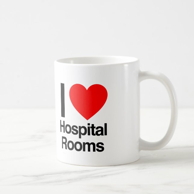 i love hospital rooms coffee mug (Right)
