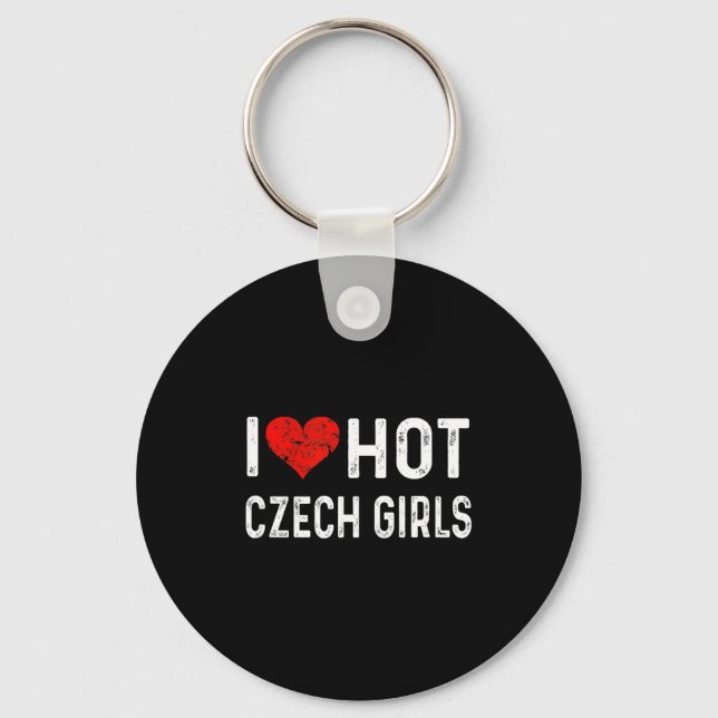 I Love Hot Czech Girls Czech Republic Heart Wife G Key Ring (Front)