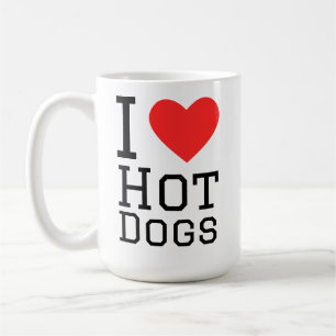 I love hot dogs coffee mug