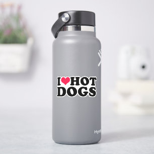 I Love Hot Dogs Sticker