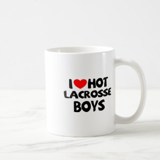 I Love Hot Lacrosse Boys Funny Heart Sport Coffee Mug