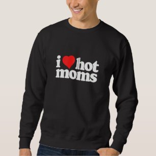 I Love Hot Moms 80s Vintage Minimalist Zip Sweatshirt
