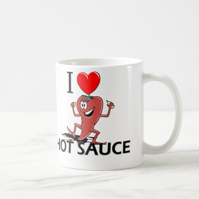 I Love Hot Sauce Coffee Mug (Right)