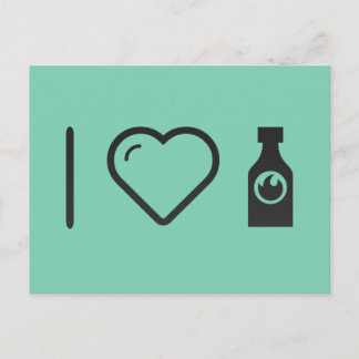 I Love Hot Sauce Postcard