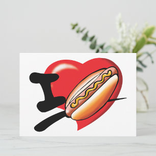 I Love Hotdogs Invitations