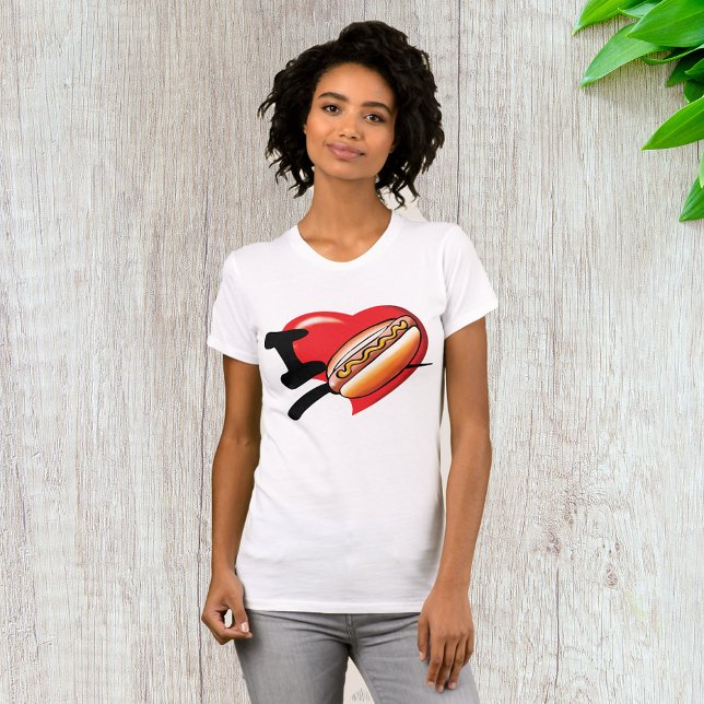 I Love Hotdogs Womens T-Shirt (Creator Uploaded)