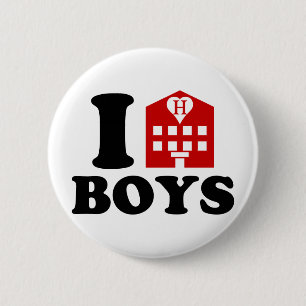 I Love Hotel Boys 6 Cm Round Badge