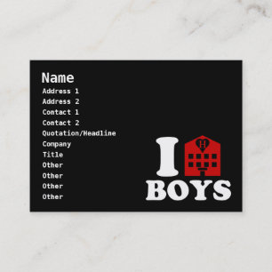 I Love Hotel Boys Business Card