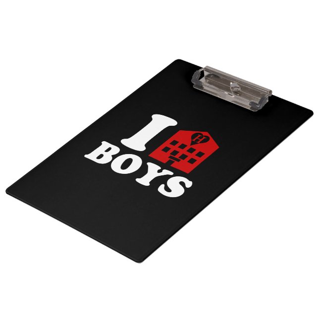 I Love Hotel Boys Clipboard (Angled)