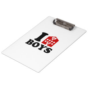 I Love Hotel Boys Clipboard