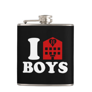 I Love Hotel Boys Hip Flask