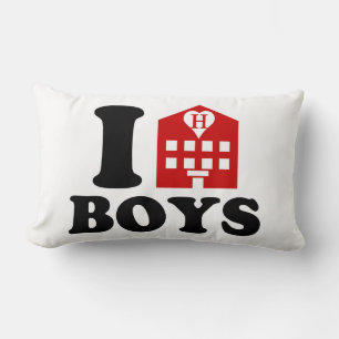 I Love Hotel Boys Lumbar Cushion