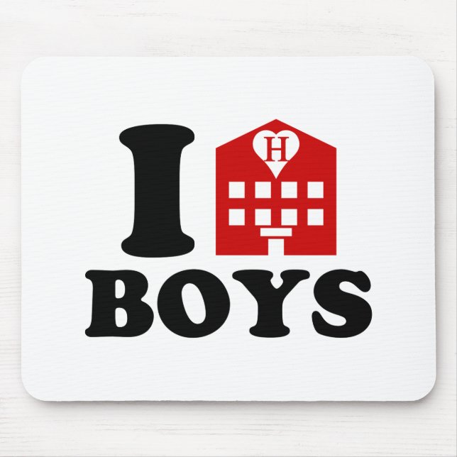I Love Hotel Boys Mouse Pad (Front)