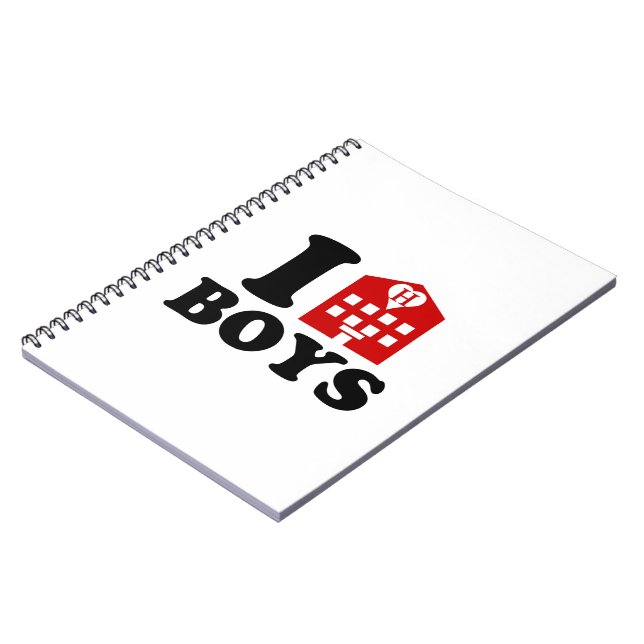 I Love Hotel Boys Notebook (Left Side)