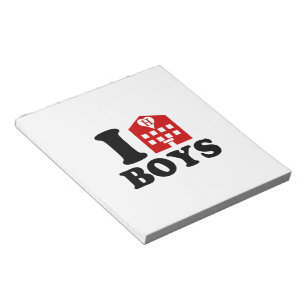 I Love Hotel Boys Notepad