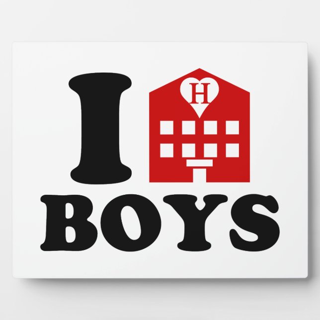 I Love Hotel Boys Plaque (Front)