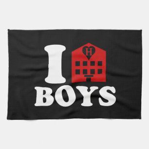 I Love Hotel Boys Tea Towel