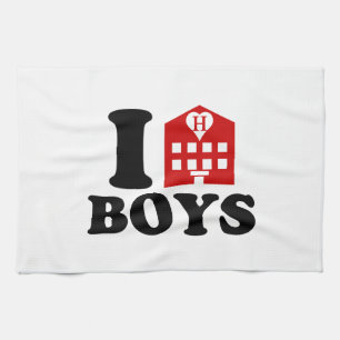 I Love Hotel Boys Tea Towel