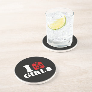 I Love Hotel Girls Coaster