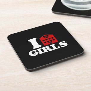 I Love Hotel Girls Coaster